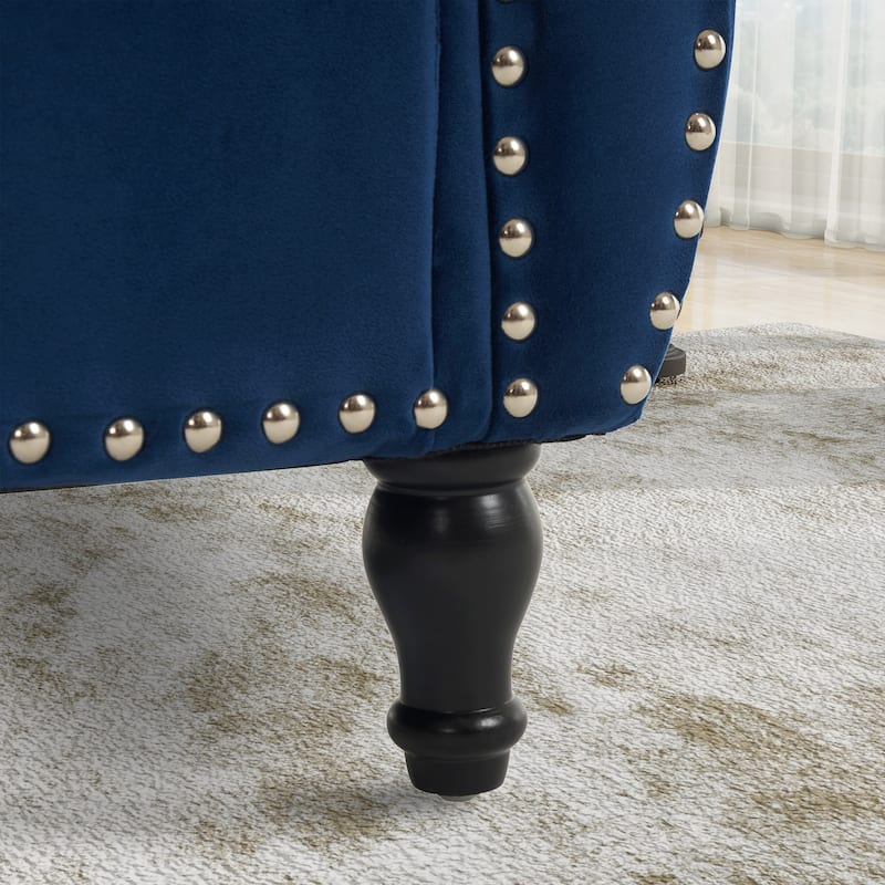 Velvet Storage Rectangular Bench With 1 Pillow,Ottoman For Living Rooms And Entryway