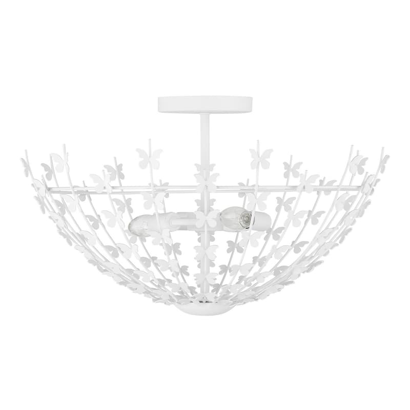 Birch 3-Light Ceiling Light - Bisque White
