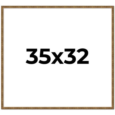 35x32 Frame Gold Kingsley Distressed Solid Wood Picture Frame Width