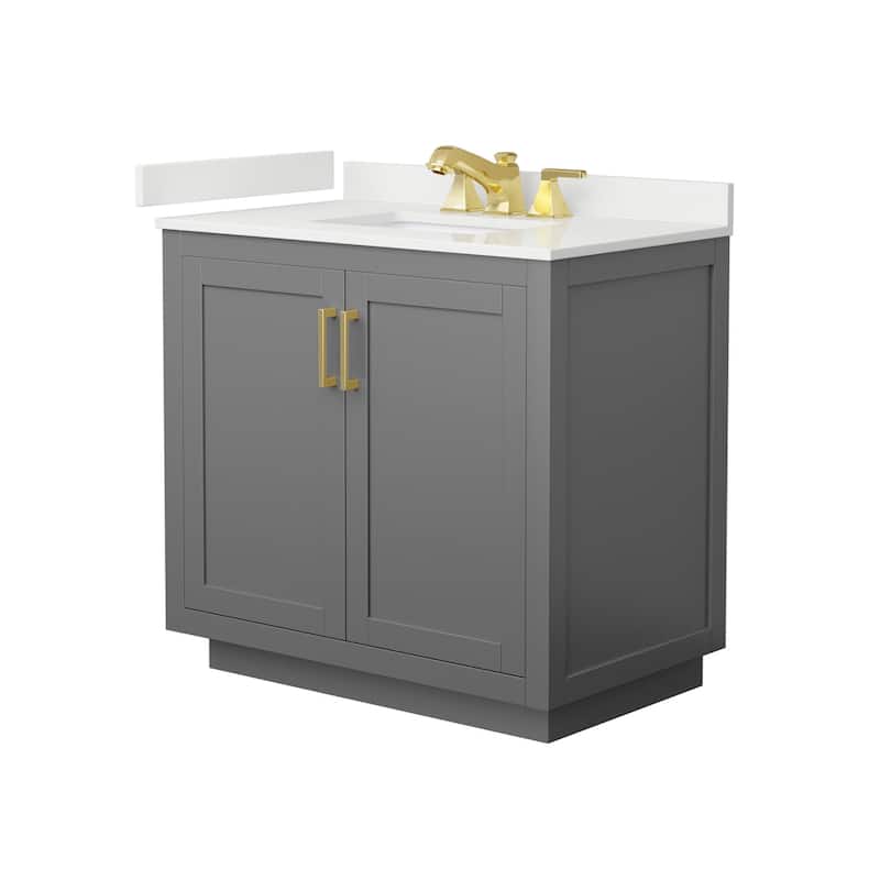Wyndham Collection WCF292936S-QTZ-US3MXX Miranda 36" Free Standing