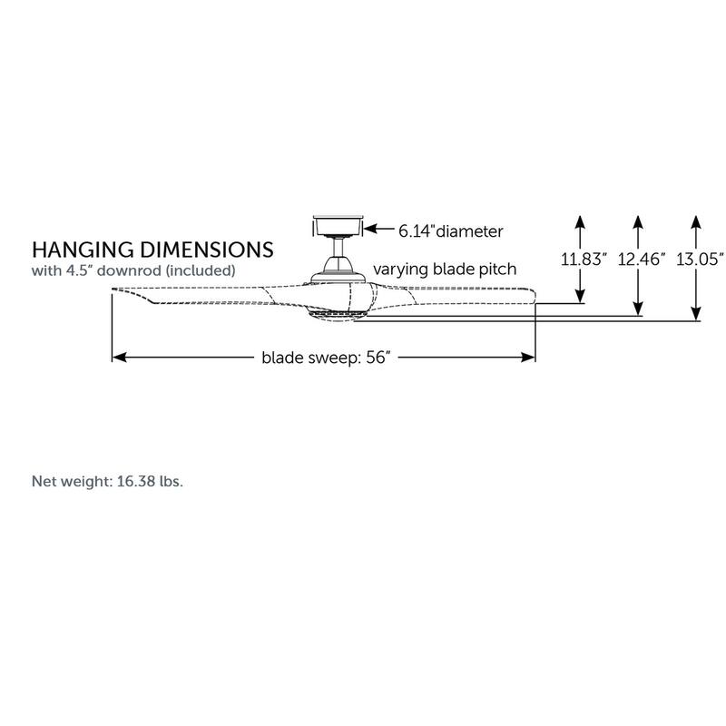 Fanimation Wrap Custom Indoor/Outdoor Smart Ceiling Fan Motor with Remote - Dark Bronze