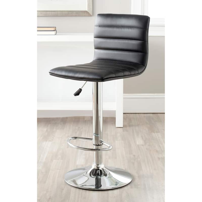 SAFAVIEH Starr White Adjustable Swivel Bar Stool - 15.4" x 18.5" x 34.7" - 15Wx19Dx41H - Black