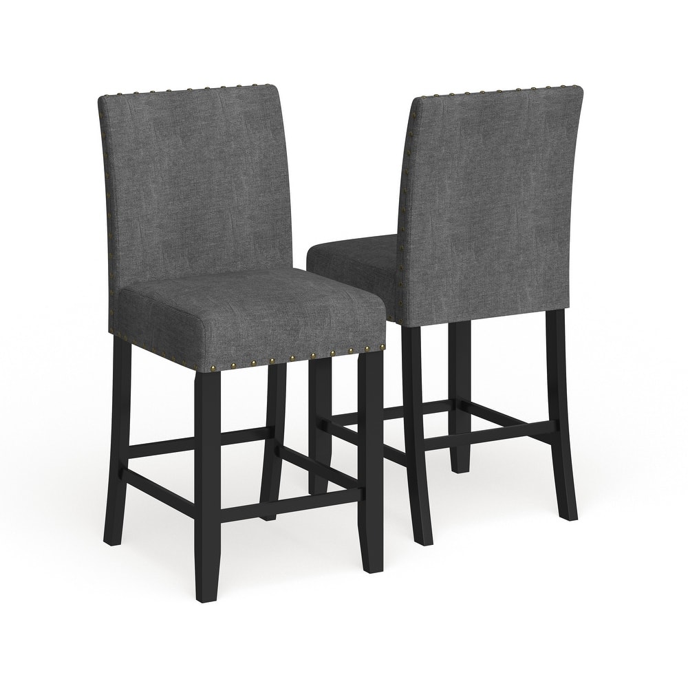 Strick & Bolton Gallaccio Contemporary 25-inch Fabric Stool (Set of 2)