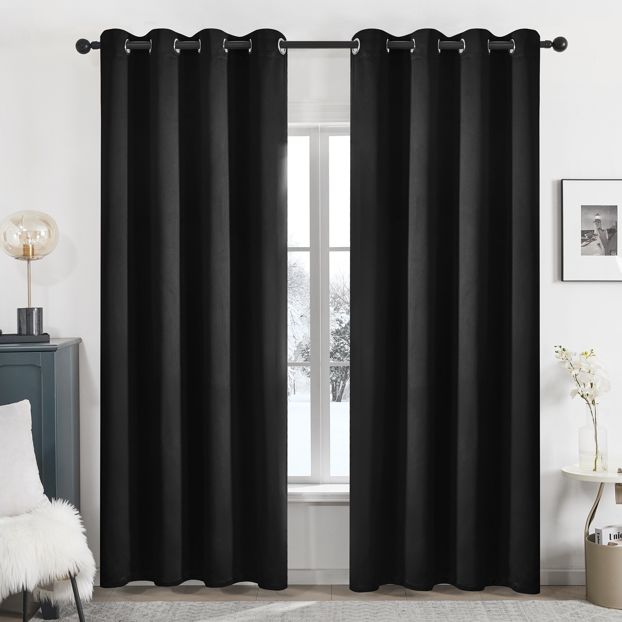 Deconovo Blackout Curtains for Bedroom and Living Room 2 Panels