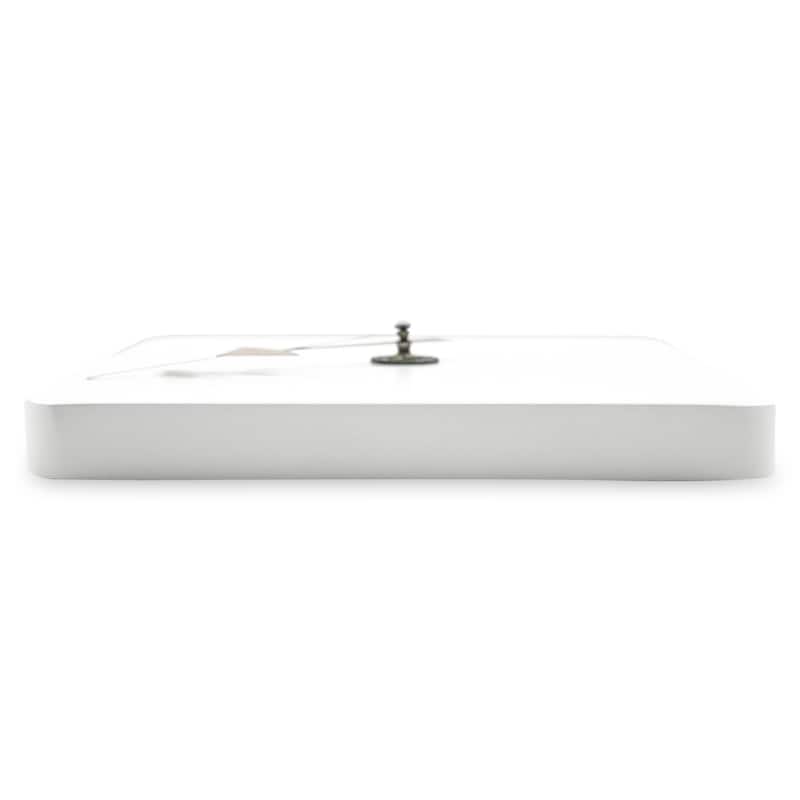 Manchester Minimalist Square Silent Modern Wall Clock in MDF with Silent Non-Ticking Design and Aluminum Hands for Home Office