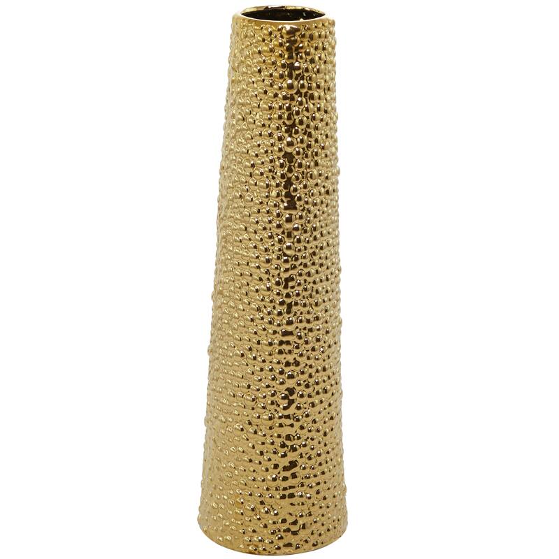Minimalist Ceramic Modern Tall Vase with Bubble Texture - Silver, Black, Gold, White