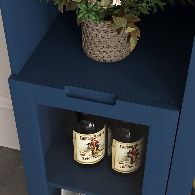 Modern Living Room Storage Cabinet with Doors and Shelves/Drawers,4 Colors