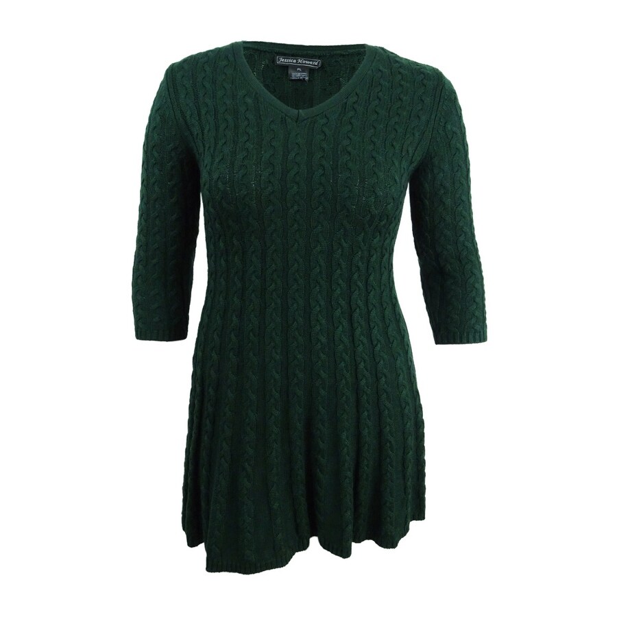 petite cable knit dress