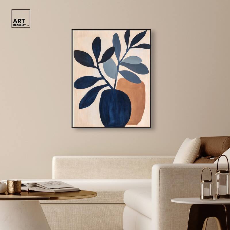 Blue Matisse Jar I Canvas by Art Remedy
