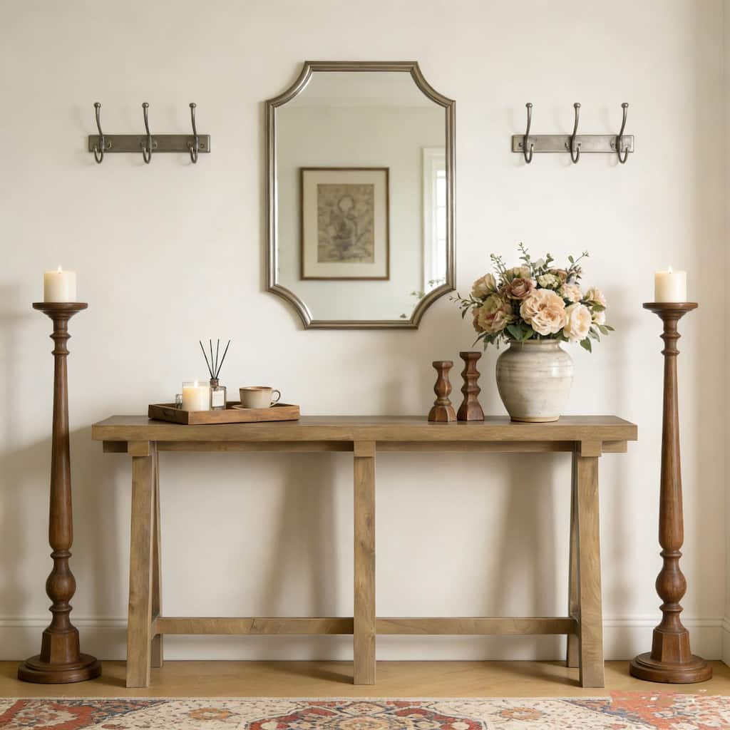 70.86" Extra Long Farmhouse Sofa Table, Rustic Console