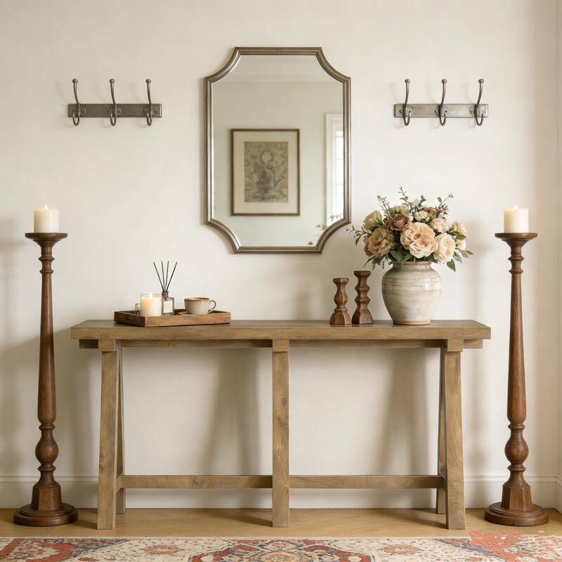 Rustic Console Table For Entryway & Living Room
