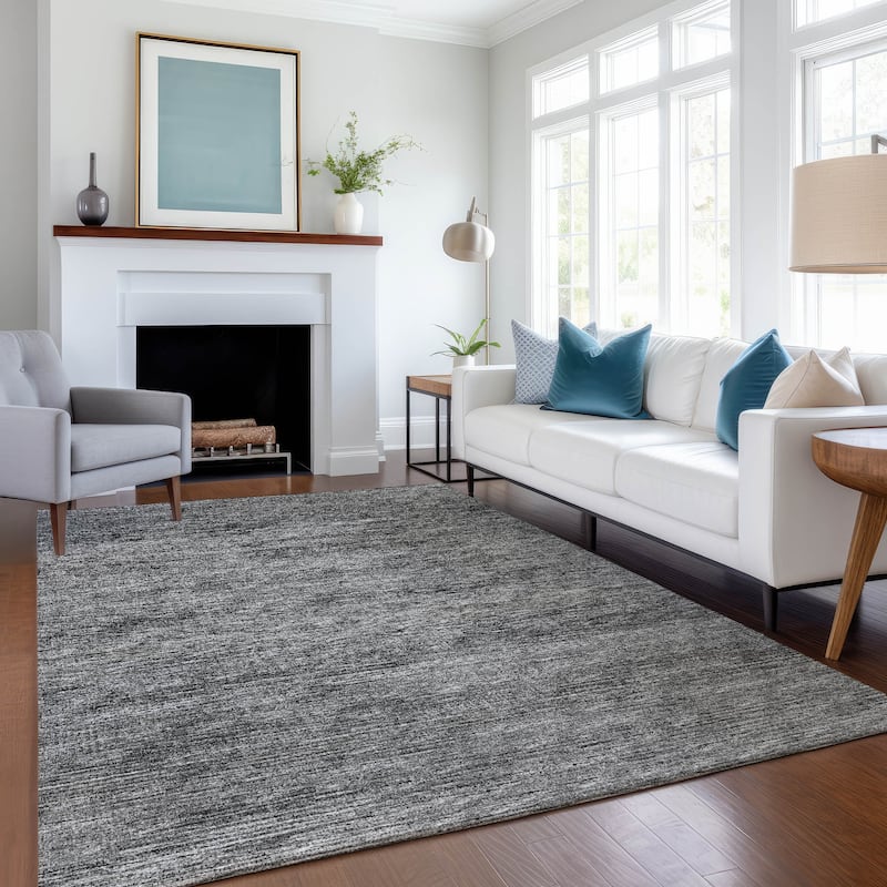 Premium Washable Super Soft Solid Ombre Mayfield Rug - Gray - 3' x 5' - Rectangle