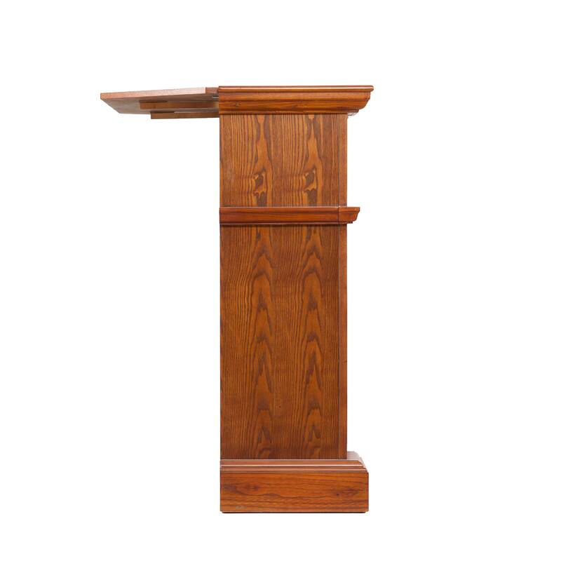 SEI Furniture August Oak Corner Electric Fireplace
