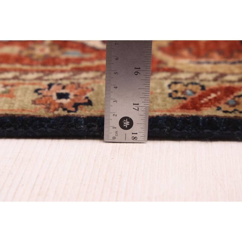 ECARPETGALLERY Hand-knotted Jules Sultane Dark Navy Wool Rug - 7'11 x 9'9