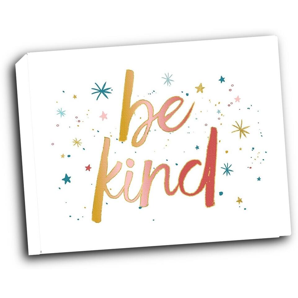 Be Kind Gold 20x16 Gallery Wrapped Stretched Canvas