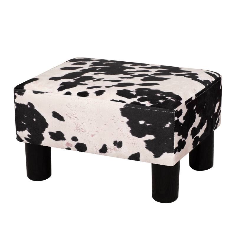 Adeco Small Rectangular Ottoman Footrest Stool Chair