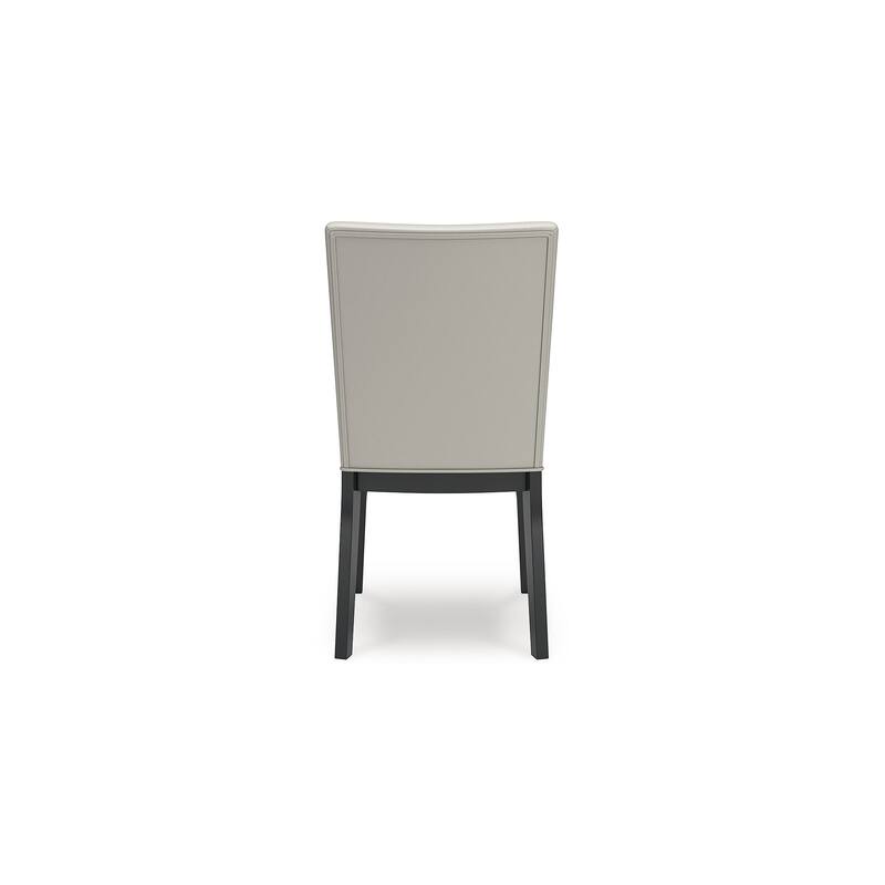 Signature Design by Ashley Glinari White/Black Dining Upholstered Side Chair (Set of 2) - 19.75" W x 24.5" D x 36.88" H