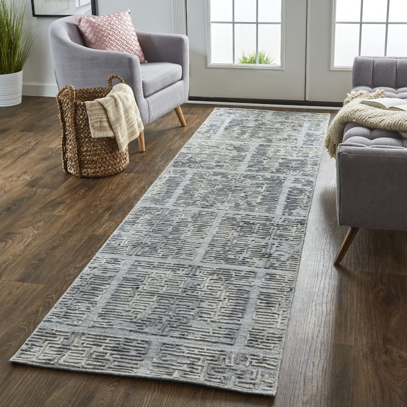 Xuta Abstract Modern Woven Durable Area Rug By HomeRoots - 10' Runner