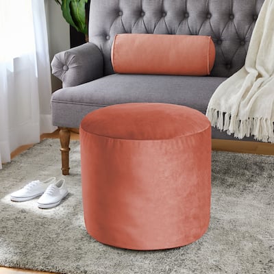 Sorra Home Solid Velvet Indoor Bean Pouf