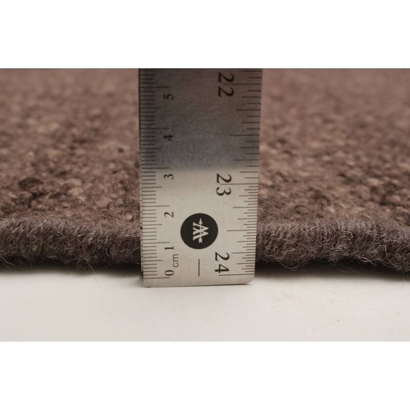 ECARPETGALLERY Braid weave Sienna Charcoal Wool Rug - 4'0 x 6'0