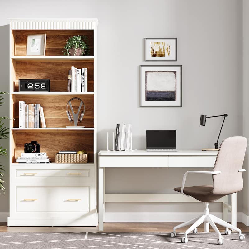 72" Tall Modern Bookcase Book Shelf for Living Room
