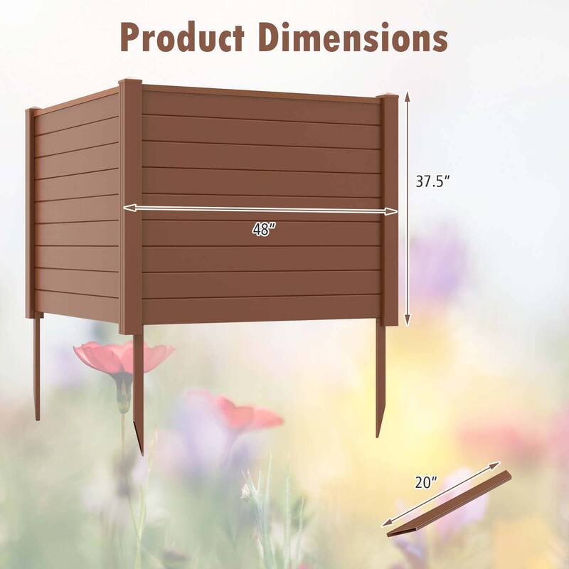 Costway 2/4 Pack 48" x 37.5" Air Conditioner Fence Screen Panel Kit