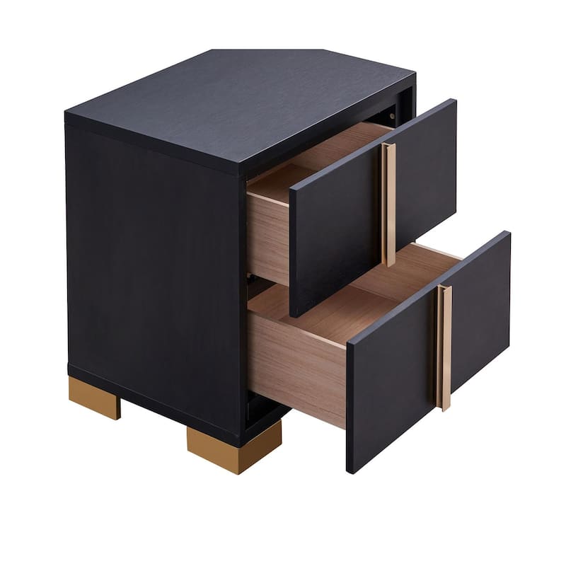 Medici Black 5-piece LED Headboard Panel Bedroom Set