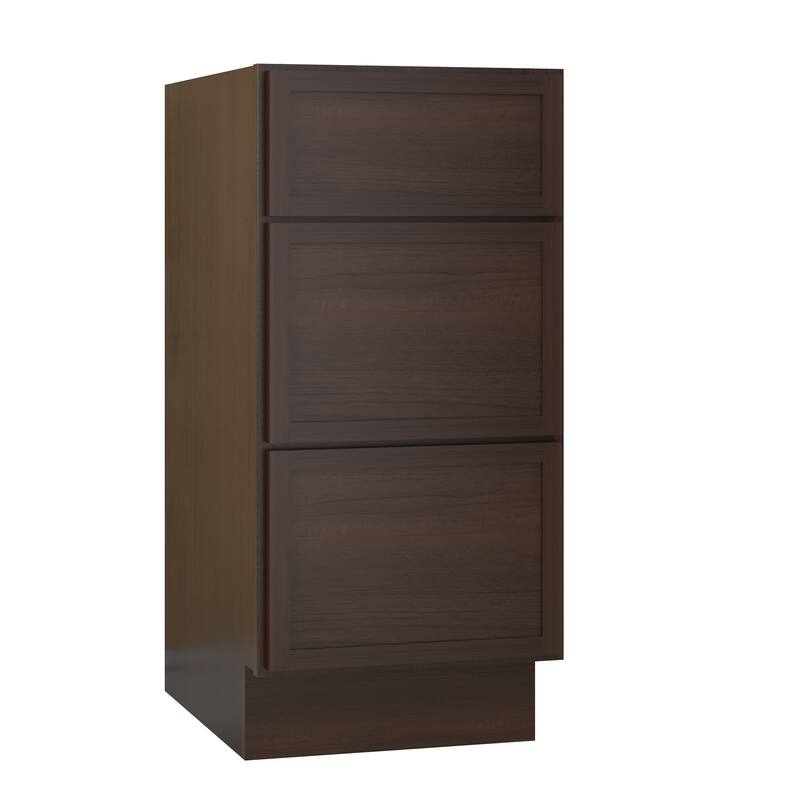 Vanity Art 15" Freestanding Single Base 3 Drawers Storage Cabinet