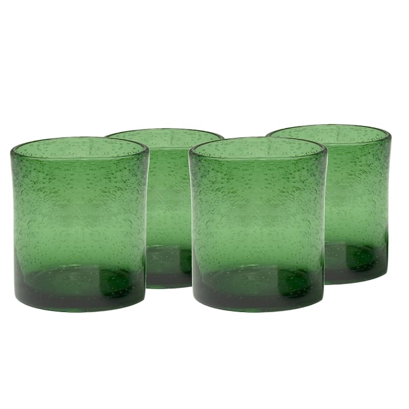Artland Set of 4 Iris Double Old Fashioned Glass 14 oz - 14 oz - Green