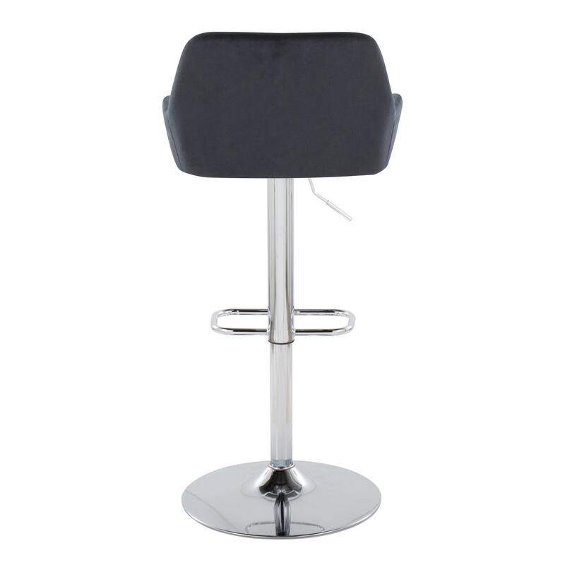 Porch & Den Galotti Adjustable Bar Stool with Rounded Rectangle Footrest (Set of 2)