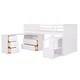 preview thumbnail 10 of 18, White Twin Pine Loft Bed with Storage Steps and Movable Desk