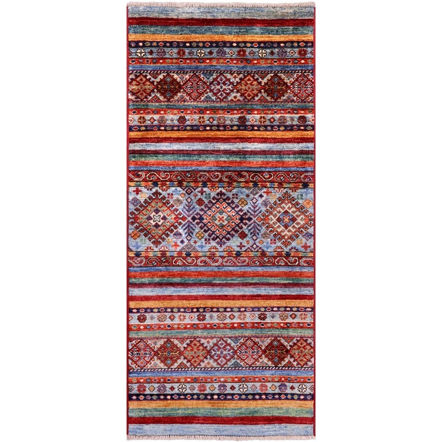 Golden Nile Khorjin Persian Gabbeh Hand Knotted Wool Rug - 2' 1" X 4' 10"