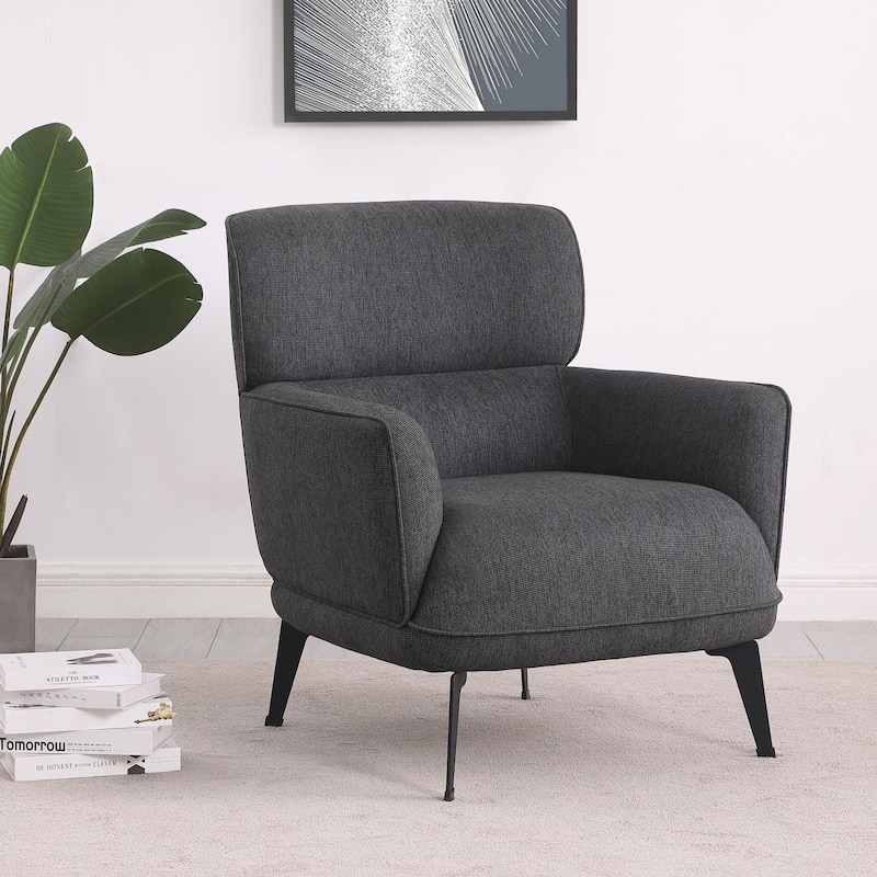 Fitzgerald Accent Chair with Metal Leg - Green