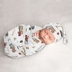 preview thumbnail 1 of 4, Construction Truck Collection Boy Baby Cocoon and Beanie Hat Sleep Sack - 2pc Set - Grey Yellow Orange Red Blue Transportation