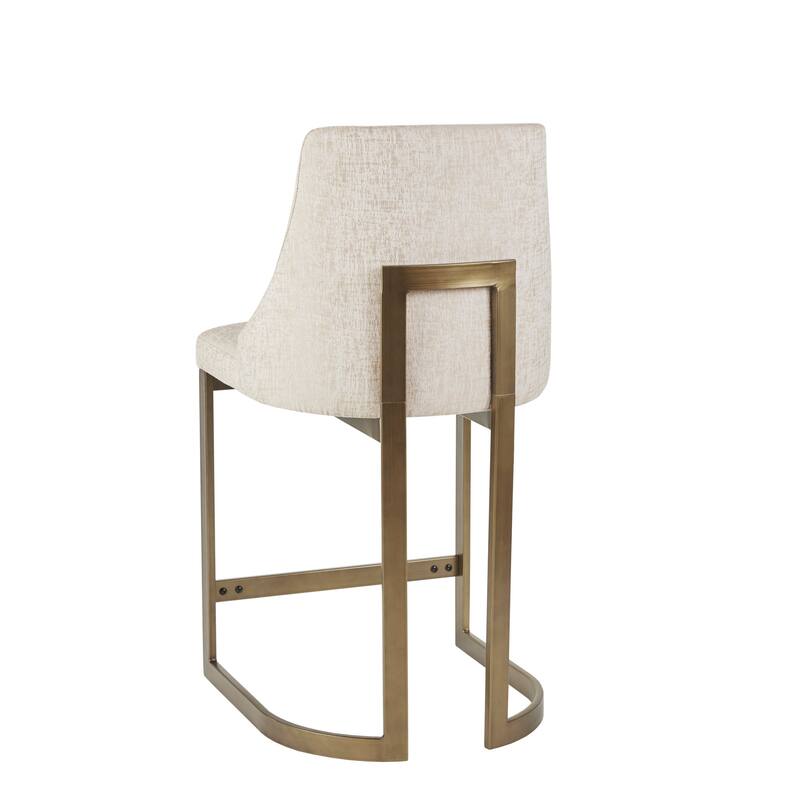 Madison Park Robertson 26"H Upholstered Counter Stool with Metal Base