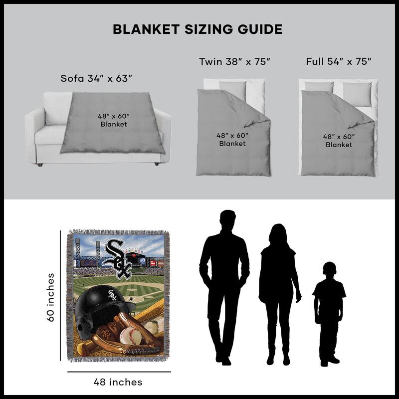 MLB Woven Tapestry Throw Blanket