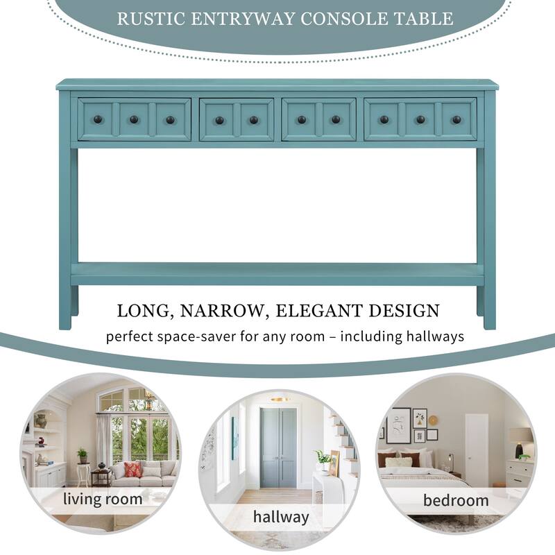 Rustic Entryway Console Table and 60" Long Sofa Table