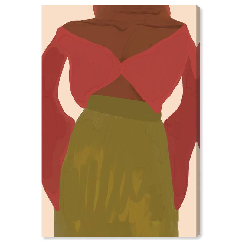 Wynwood Studio Canvas Fashion and Glam Seamstress II Brown and Light Red Traditional Wall Art Canvas Print