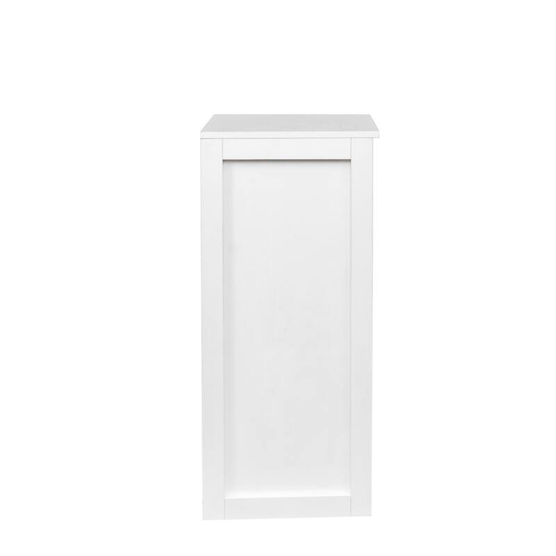 17.85" Modular Wooden Wine Bar Storage Cabinet with Shelves & Hutch