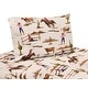 preview thumbnail 1 of 1, Sweet Jojo Designs Western Cowgirl Girl 3p Twin Sheet Set Wild West Vintage Country Animal Horse Southwest Beige Brown Pink Blue