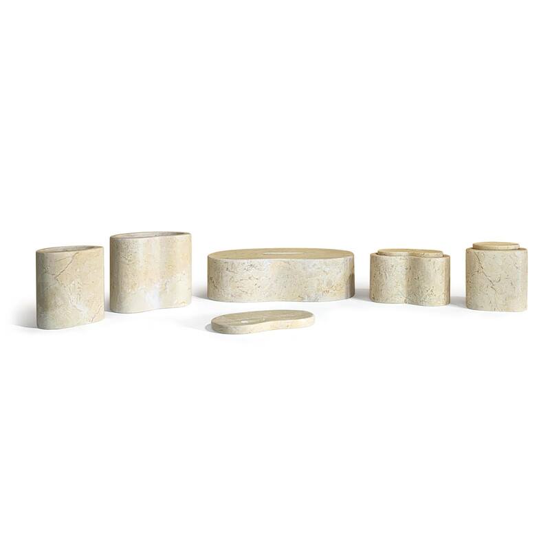 Roomfitters Marble Bathroom Accessories Set, Natural Stone Countertop Organizer Set, Solid Marble Vanity Accessories