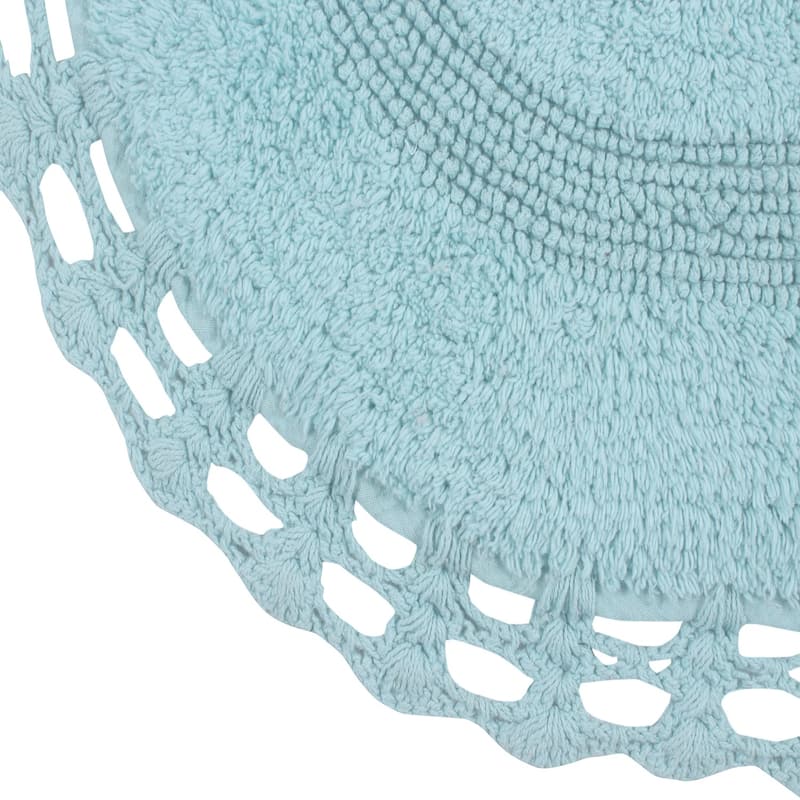 Hampton Contour Rug, Cotton Soft, Water Absorbent, Non Slip U Shape Contour Rug Machine Washable 20"x20" Contour