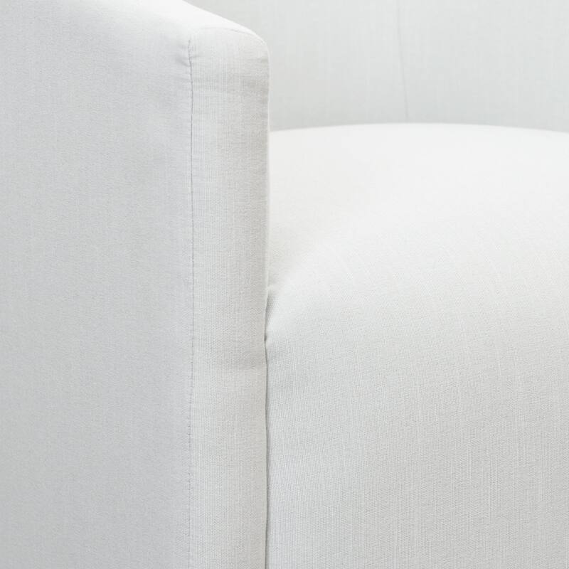 KINWELL 25" Performance Fabric Upholstered Rolling Dining Armchair