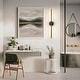 preview thumbnail 69 of 119, 1-Light Black/ Gold/ Nickel Modern Long Linear Strip Wall Sconce Dimmable LED Bathroom Vanity Light