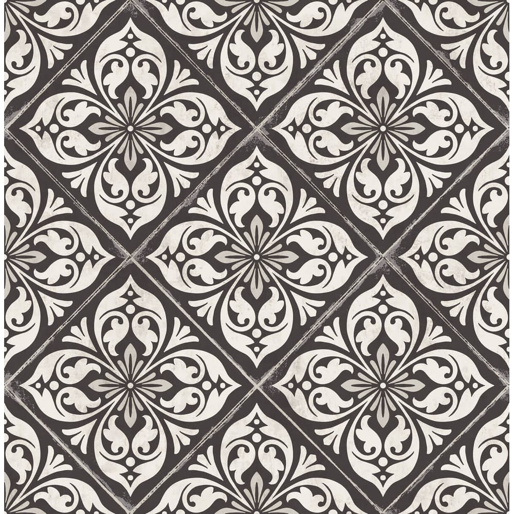 Seabrook Designs Lillian August Plumosa Tile Unpasted Wallpaper