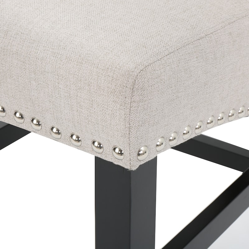 Upholstered Counter Stool Side Dining Chair Set of 2