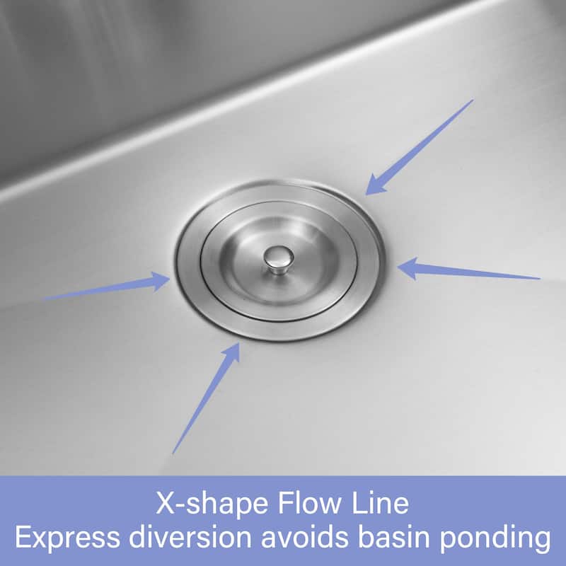 17 in. Undermount Single Bowl 16 Gauge Brushed Nickel Stainless Steel Kitchen Sink Basin - 17" x 19" x 10"