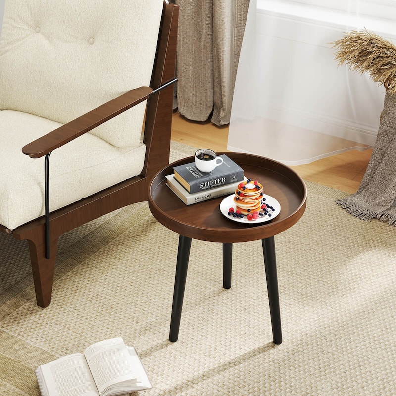 Costway 1/2 PCS Round Side Table Sofa Coffee End Accent Table