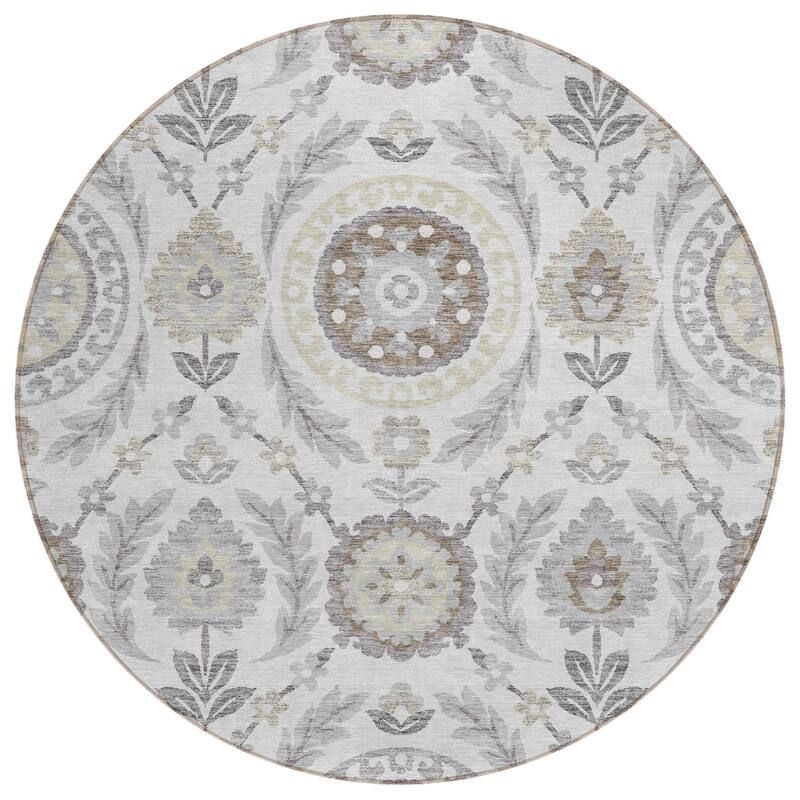 HomeRoots Floral Transitional Rectangle Outdoor Rug