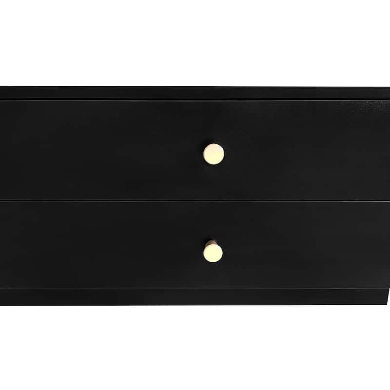86.6" Wood TV Stand for TVs Up to 95", Floor Media TV Console Table w/ 4 Storage Drawers TV Media Center for Living Room